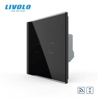 Intrerupator dublu actionare jaluzele wireless cu touch Livolo serie noua