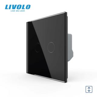 Intrerupator dublu cu touch actionare jaluzele draperie Livolo serie noua