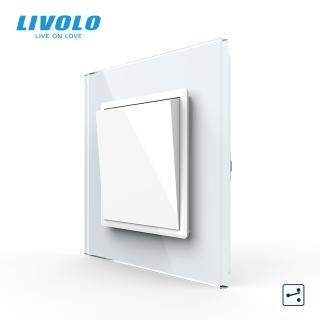 Intrerupator mecanic cap-scara simplu Livolo cu panou din sticla model nou