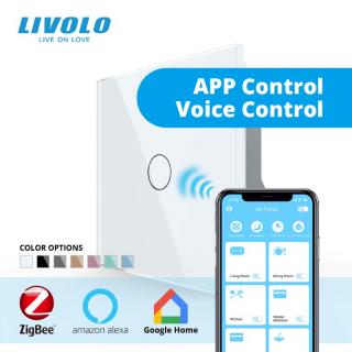 Intrerupator tactil simplu zigbee cu control din aplicatia Livolo serie noua