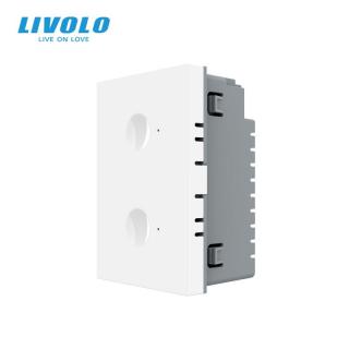 Modul intrerupator dublu cap scara cruce cu touch integrat Livolo Serie noua standard Italian