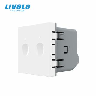 Modul intrerupator dublu cu touch integrat 2M Livolo