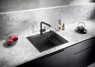Set BLACK EDITION Limited edition -- Chiuveta ETAGON 6 + Baterie LINUS-S + Dozator LATO