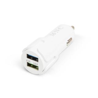 Adaptor bricheta 2 x USB ,   Alb