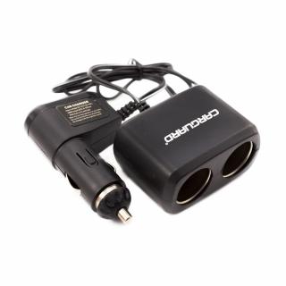 - Ambalaj deteriorat - Priza dubla pentru incarcator auto, cu cablu + USB 1A - CARGUARD