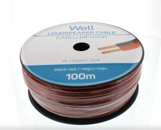 Cablu difuzor rosu negru 2X1.50mmp, 100m