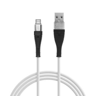 Delight - Cablu de date ,   Micro USB, invelis siliconic, 4 culori, 2 m