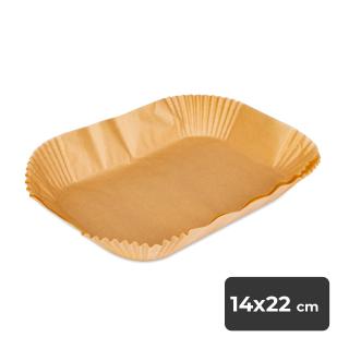 Hartie de copt pentru friteuza cu aer - pentru cuptor fara ulei - dreptunghi - 14 x 22 cm - 50 buc   pachet