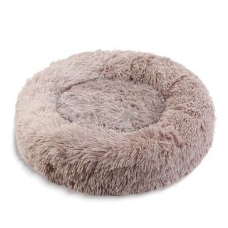 Pat pentru caini - rotund - marimea   XL   - 80 cm - maro deschis