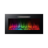 semineu electric incorporat - radiator + LED RGB - 91 x 15 x 48 cm