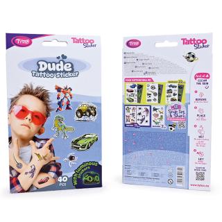 Set autocolante pentru tatuaje Dude - 40 buc pachet