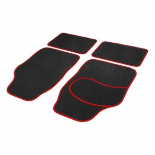 Set covorase auto textile universale Carguard 64 x 44 cm   44 x 29 cm - negru - rosu