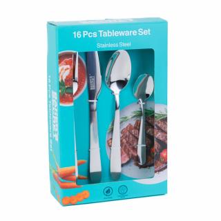 Set tacamuri 16 piese - 4 x furculite, cutite, linguri, lingurite - Baker s Secret