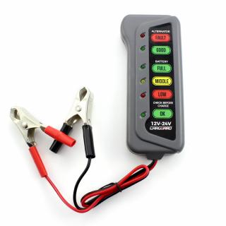 Tester pentru baterie si alternator   12V ,   24V   cu indicatori LED - CARGUARD