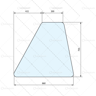 755x860 GEAM LATERAL STANGA SAU DREAPTA CABINA TRAPEZA U651