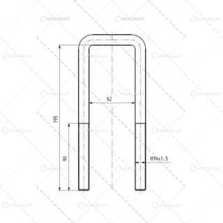 BRIDA ARC FILET M14, LUNGIME 195MM, LATIME 61MM