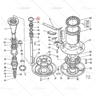 INEL O-RING AX ORIZONTAL BUTUC SUPERIOR COASA ROTATIVA POLONEZA