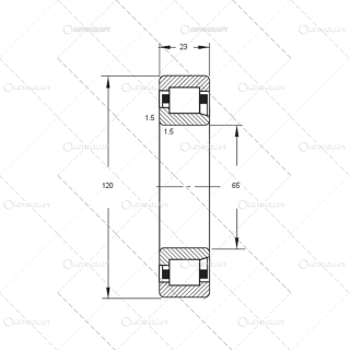 NJ 213 LYC RULMENT (65X120X23)