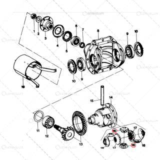 PINION SATELIT DIFERENTIAL FATA Z 11 JOHN DEERE, CASE IH, FENDT, ZF