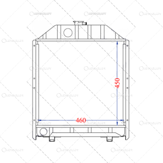 RADIATOR RACIRE APA CUPRU U445 450x460x53 UTB TRACTOR