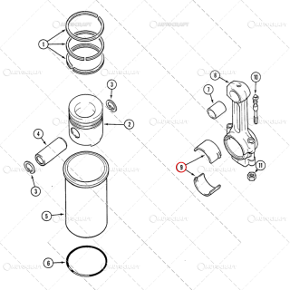 SET CUZINETI BIELA R1 (X4) +0.25 CASE IH