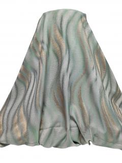 Material draperie OMMA degrade cu spirale verde menta