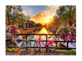 Puzzle din lemn - Bicycles of Amsterdam - 150 piese