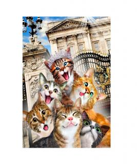 Puzzle din lemn - Kittens in London - 150 piese