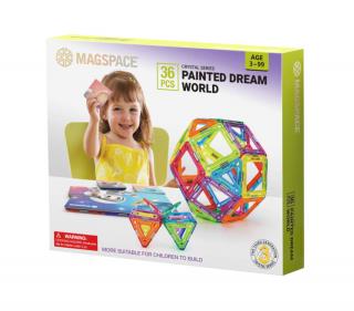 Set magnetic 36 pcs Magspace - Painted Dream World