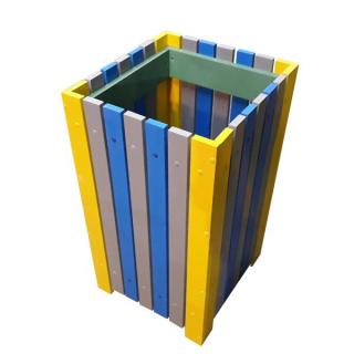 Cos de exterior pentru gunoi 60 L din pvc multicolor