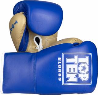 Boxhandschuhe , œGLORUS,   - blue-gold, 10 oz