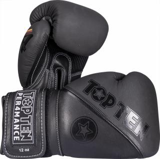 Boxing gloves , œ4select,   Leather - black-black, 10 oz