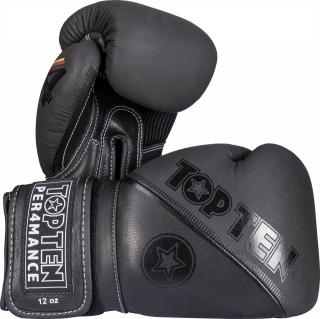 Boxing gloves , œ4select,   Leather - black-black, 14 oz