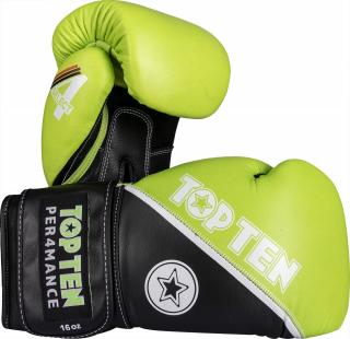 Boxing gloves , œ4select,   Leather - green-black, 10 oz