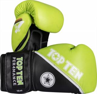 Boxing gloves , œ4select,   Leather - green-black, 14 oz