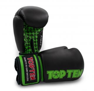 Boxing Gloves , œFight,   - black-green, 10 oz