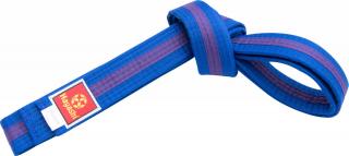 Karate belt two-tone - blue-purple, size 240 cm