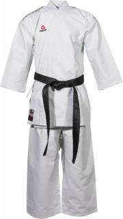 Karate-Gi Katamori, aprobat WKF, Hayashi, Alb cu broderie alba, 170 cm
