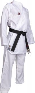 Karate-Gi   Premium Kumite  , aprobat WKF, Hayashi, Alb cu broderie rosie, 130 cm