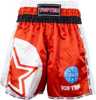 Kickbox-Shorts TOP TEN , œWAKO Star,   - red, size XXL