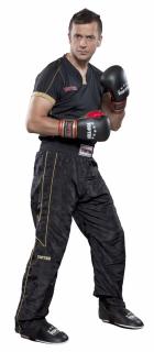 Kickboxing pants - size L   180 cm, black-gold