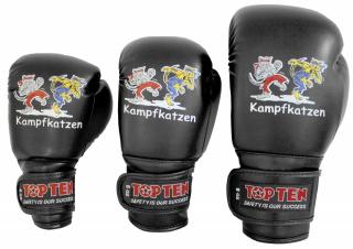 Manusi de box,   Kids  , Top Ten, Negru, 6OZ