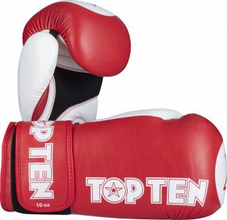 Manusi de box   STAR XLP  , aprobate WAKO , Top Ten, Rosu, 10 oz