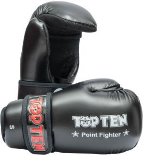 Manusi de kick-boxing,   Point Fighter  , aprobate WAKO, Top Ten, Negru, XL