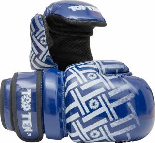 Manusi de kickboxing , œGlossy Block PRISM,  , omologate WAKO, Top Ten, albastru, M