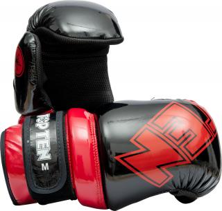 Manusi Pointfighter , œGlossy Block,  , omologat WAKO, negru-rosu, marime L