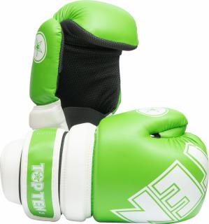 Manusi Pointfighter , œGlossy Block,  , omologat WAKO, verde-alb, marime L
