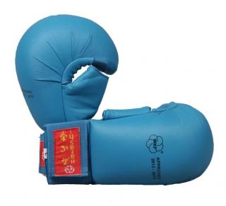 Manusi protectie pumni si degetul mare   TSUKI   aprobat de WKF, Hayashi, Albastru, XL