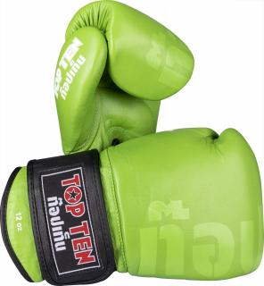 Manusi sparring , zAjarn,  , Omologate IFMA, Top Ten, Verde, 12 oz