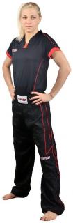 Pantaloni Kickboxing, aprobat WAKO, Top Ten, Negru-Rosu, 2XL